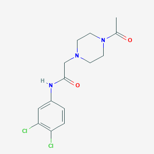 molecular formula C14H17Cl2N3O2 B500385 2-(4-acetyl-1-piperazinyl)-N-(3,4-dichlorophenyl)acetamide 