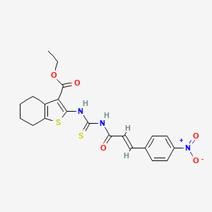 ethyl 2-[({[3-(4-nitrophenyl)acryloyl]amino}carbonothioyl)amino]-4,5,6,7-tetrahydro-1-benzothiophene-3-carboxylate