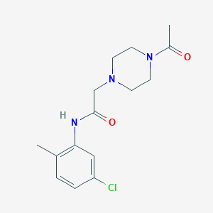 molecular formula C15H20ClN3O2 B500386 2-(4-acetyl-1-piperazinyl)-N-(5-chloro-2-methylphenyl)acetamide CAS No. 915929-48-5