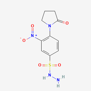 molecular formula C10H12N4O5S B5003860 3-nitro-4-(2-oxo-1-pyrrolidinyl)benzenesulfonohydrazide 