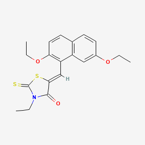 5-[(2,7-diethoxy-1-naphthyl)methylene]-3-ethyl-2-thioxo-1,3-thiazolidin-4-one