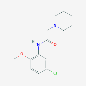 molecular formula C14H19ClN2O2 B500387 N-(5-chloro-2-methoxyphenyl)-2-(piperidin-1-yl)acetamide CAS No. 890599-02-7