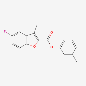 molecular formula C17H13FO3 B5003879 3-methylphenyl 5-fluoro-3-methyl-1-benzofuran-2-carboxylate 