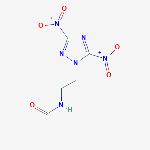 molecular formula C6H8N6O5 B5003898 N-[2-(3,5-dinitro-1H-1,2,4-triazol-1-yl)ethyl]acetamide 