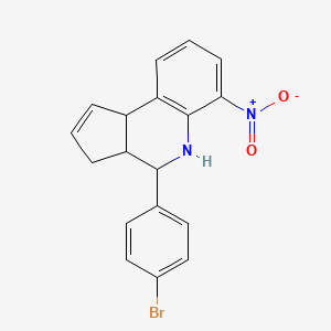 4-(4-bromophenyl)-6-nitro-3a,4,5,9b-tetrahydro-3H-cyclopenta[c]quinoline