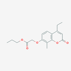 propyl [(4-ethyl-8-methyl-2-oxo-2H-chromen-7-yl)oxy]acetate