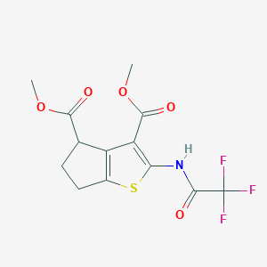 dimethyl 2-[(trifluoroacetyl)amino]-5,6-dihydro-4H-cyclopenta[b]thiophene-3,4-dicarboxylate