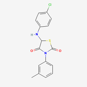 5-[(4-chlorophenyl)amino]-3-(3-methylphenyl)-1,3-thiazolidine-2,4-dione