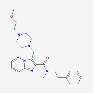 molecular formula C26H35N5O2 B5004004 3-{[4-(2-methoxyethyl)-1-piperazinyl]methyl}-N,8-dimethyl-N-(2-phenylethyl)imidazo[1,2-a]pyridine-2-carboxamide 