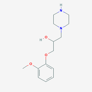 molecular formula C14H22N2O3 B500401 1-(2-Methoxy-phenoxy)-3-Piperazin-1-yl-propan-2-ol CAS No. 162712-35-8