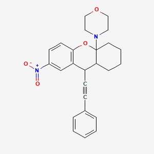 4-[7-nitro-9-(phenylethynyl)-1,2,3,4,9,9a-hexahydro-4aH-xanthen-4a-yl]morpholine