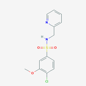 4-chloro-3-methoxy-N-(pyridin-2-ylmethyl)benzenesulfonamide