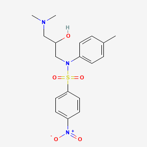 N-[3-(dimethylamino)-2-hydroxypropyl]-N-(4-methylphenyl)-4-nitrobenzenesulfonamide