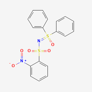 2-nitro-N-[oxido(diphenyl)-lambda~4~-sulfanylidene]benzenesulfonamide