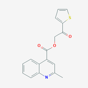 molecular formula C17H13NO3S B500411 2-Oxo-2-(2-thienyl)ethyl 2-methyl-4-quinolinecarboxylate CAS No. 433952-49-9