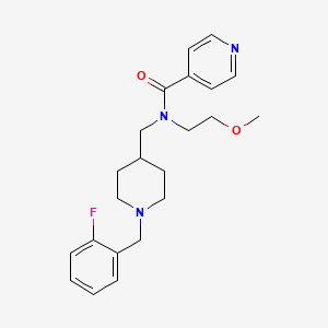 N-{[1-(2-fluorobenzyl)-4-piperidinyl]methyl}-N-(2-methoxyethyl)isonicotinamide