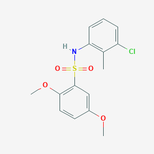 molecular formula C15H16ClNO4S B500412 N-(3-chloro-2-methylphenyl)-2,5-dimethoxybenzenesulfonamide CAS No. 433705-95-4