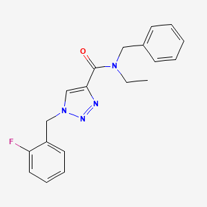 N-benzyl-N-ethyl-1-(2-fluorobenzyl)-1H-1,2,3-triazole-4-carboxamide