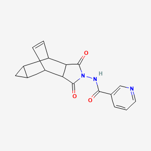 N-(3,5-dioxo-4-azatetracyclo[5.3.2.0~2,6~.0~8,10~]dodec-11-en-4-yl)nicotinamide