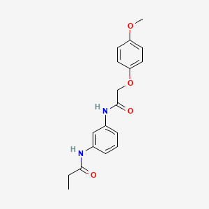 molecular formula C18H20N2O4 B5004159 N-(3-{[2-(4-methoxyphenoxy)acetyl]amino}phenyl)propanamide 