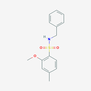 molecular formula C15H17NO3S B500417 N-benzyl-2-methoxy-4-methylbenzenesulfonamide CAS No. 409357-31-9