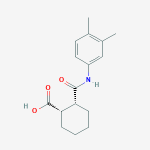 molecular formula C16H21NO3 B500418 2-[(3,4-Dimethylanilino)carbonyl]cyclohexanecarboxylic acid 