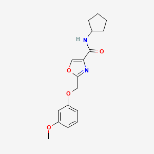 molecular formula C17H20N2O4 B5004184 N-cyclopentyl-2-[(3-methoxyphenoxy)methyl]-1,3-oxazole-4-carboxamide 