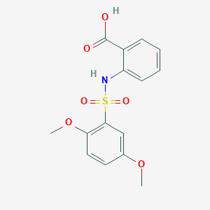 molecular formula C15H15NO6S B500419 2-{[(2,5-Dimethoxyphenyl)sulfonyl]amino}benzoic acid CAS No. 496015-36-2