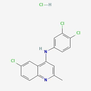 molecular formula C16H12Cl4N2 B5004191 6-chloro-N-(3,4-dichlorophenyl)-2-methyl-4-quinolinamine hydrochloride 