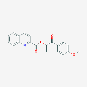 1-(4-Methoxyphenyl)-1-oxopropan-2-yl quinoline-2-carboxylate