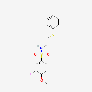 3-iodo-4-methoxy-N-{2-[(4-methylphenyl)thio]ethyl}benzenesulfonamide