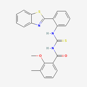 molecular formula C23H19N3O2S2 B5004284 N-({[2-(1,3-benzothiazol-2-yl)phenyl]amino}carbonothioyl)-2-methoxy-3-methylbenzamide 