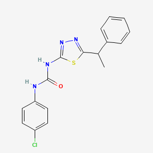 N-(4-chlorophenyl)-N'-[5-(1-phenylethyl)-1,3,4-thiadiazol-2-yl]urea