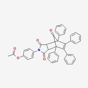 4-(3,5,10-trioxo-1,7,8,9-tetraphenyl-4-azatricyclo[5.2.1.0~2,6~]dec-8-en-4-yl)phenyl acetate