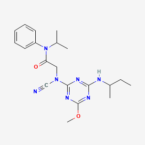 N~2~-[4-(sec-butylamino)-6-methoxy-1,3,5-triazin-2-yl]-N~2~-cyano-N~1~-isopropyl-N~1~-phenylglycinamide