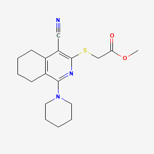 molecular formula C18H23N3O2S B5004337 methyl {[4-cyano-1-(1-piperidinyl)-5,6,7,8-tetrahydro-3-isoquinolinyl]thio}acetate 