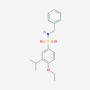 molecular formula C18H23NO3S B500434 N-苄基-4-乙氧基-3-异丙基苯磺酰胺 CAS No. 902249-24-5