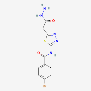 molecular formula C11H10BrN5O2S B5004347 4-bromo-N-[5-(2-hydrazino-2-oxoethyl)-1,3,4-thiadiazol-2-yl]benzamide 