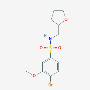molecular formula C12H16BrNO4S B500435 4-bromo-3-methoxy-N-(tetrahydro-2-furanylmethyl)benzenesulfonamide CAS No. 714206-97-0