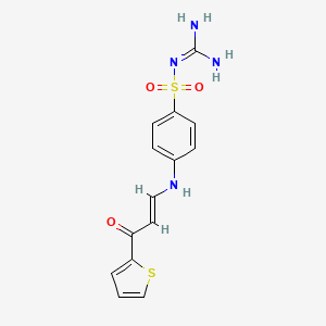 molecular formula C14H14N4O3S2 B5004360 2-[4-[[(E)-3-oxo-3-thiophen-2-ylprop-1-enyl]amino]phenyl]sulfonylguanidine 