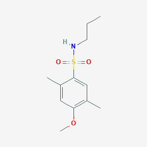 molecular formula C12H19NO3S B500437 4-methoxy-2,5-dimethyl-N-propylbenzenesulfonamide CAS No. 833438-60-1