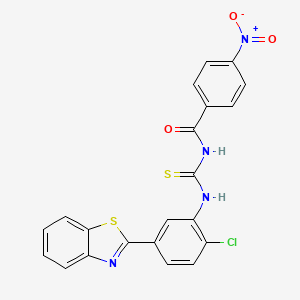 N-{[5-(1,3-benzothiazol-2-yl)-2-chlorophenyl]carbamothioyl}-4-nitrobenzamide