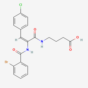 4-{[2-[(2-bromobenzoyl)amino]-3-(4-chlorophenyl)acryloyl]amino}butanoic acid