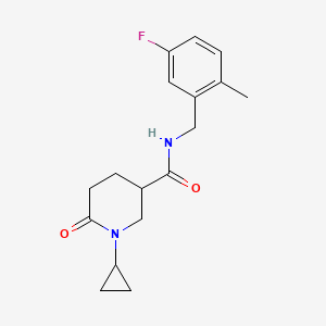 1-cyclopropyl-N-(5-fluoro-2-methylbenzyl)-6-oxo-3-piperidinecarboxamide