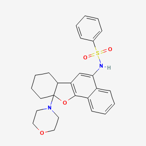 molecular formula C26H28N2O4S B5004387 N-[10a-(4-morpholinyl)-6b,7,8,9,10,10a-hexahydrobenzo[b]naphtho[2,1-d]furan-5-yl]benzenesulfonamide 