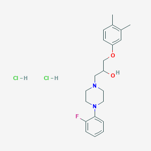 1-(3,4-Dimethylphenoxy)-3-[4-(2-fluorophenyl)piperazin-1-yl]propan-2-ol;dihydrochloride