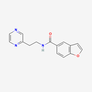 N-[2-(2-pyrazinyl)ethyl]-1-benzofuran-5-carboxamide