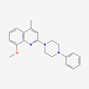 molecular formula C21H23N3O B5004403 8-methoxy-4-methyl-2-(4-phenyl-1-piperazinyl)quinoline 