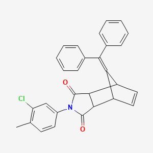 molecular formula C29H22ClNO2 B5004422 4-(3-chloro-4-methylphenyl)-10-(diphenylmethylene)-4-azatricyclo[5.2.1.0~2,6~]dec-8-ene-3,5-dione 