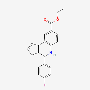 ethyl 4-(4-fluorophenyl)-3a,4,5,9b-tetrahydro-3H-cyclopenta[c]quinoline-8-carboxylate